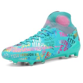 Soccer Shoes Fashion Breathable Broken Nail Soccer Shoes Men's Large Size (Option: Moonlight Spike-42)