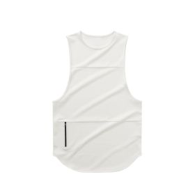 Mens Sports Vest Summer Quick Drying (Option: White light board-XL)