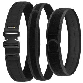VOTAGOO Tactical Belt-MOLLE Battle Belt, with Quick Release Buckle and Anti-Slip Pad Inner Belt,Law Enforcement Duty Gun Belt (Color: Black)